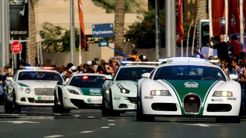 Les voitures de la Police de Dubai